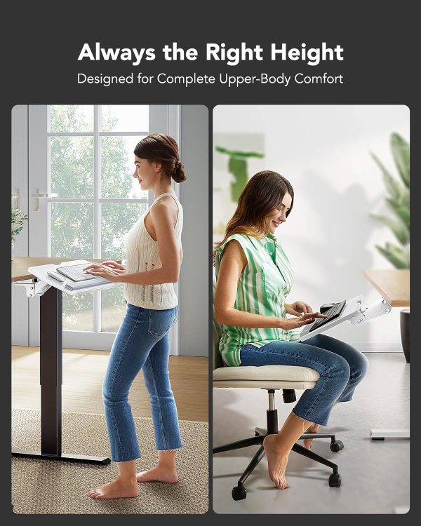 HUANUO Keyboard Tray Under Desk，360 Adjustable Ergonomic Sliding Keyboard & Mouse Tray, 25" W x 9.8" D, Brown - Image 10