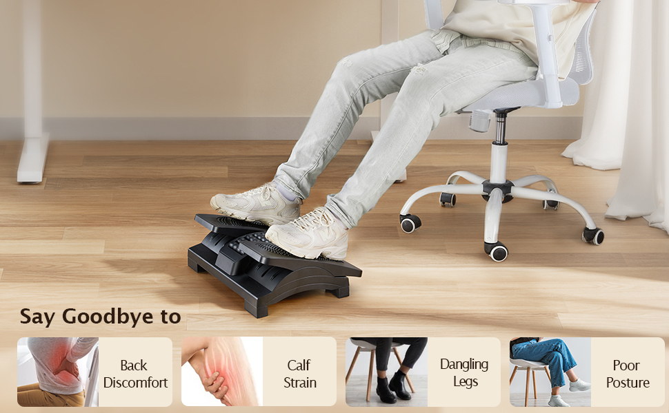 Adjustable Footrest Under Desk
