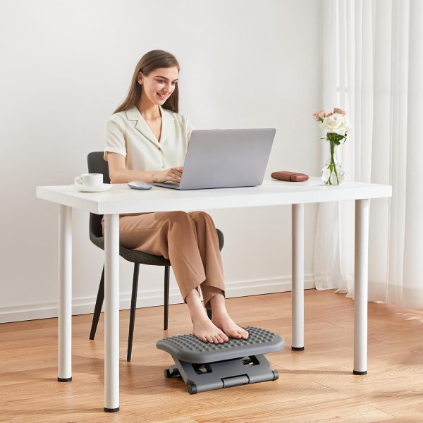 HUANUO Adjustable Desk Footrest, Foot Rest for Under Desk at Work with Massage, Adjustable Foot Stool with 3 Height Position & 30 Degree Tilt Angle Adjustment for Home, Office - Image 10