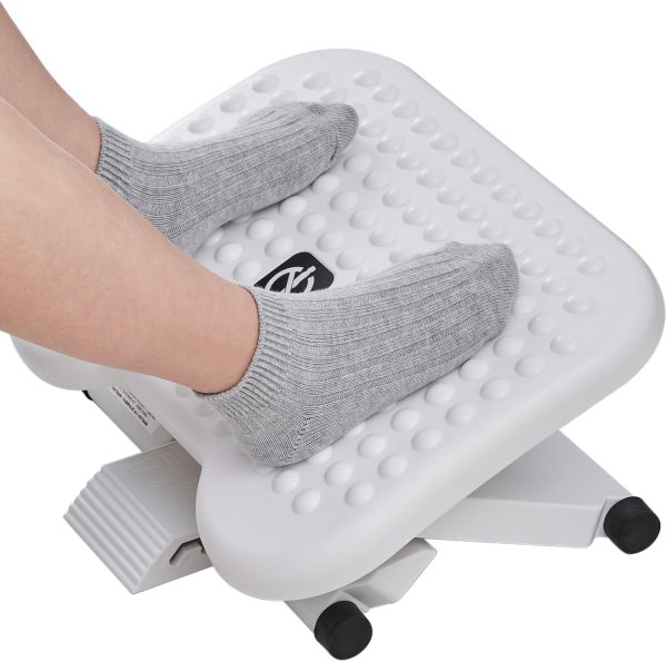 HUANUO Adjustable Desk Footrest, Foot Rest for Under Desk at Work with Massage, Adjustable Foot Stool with 3 Height Position & 30 Degree Tilt Angle Adjustment for Home, Office - Image 16