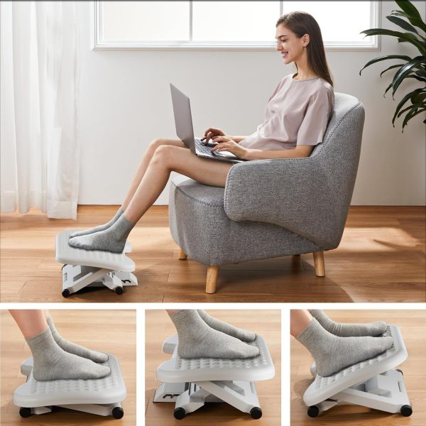 HUANUO Adjustable Desk Footrest, Foot Rest for Under Desk at Work with Massage, Adjustable Foot Stool with 3 Height Position & 30 Degree Tilt Angle Adjustment for Home, Office - Image 21