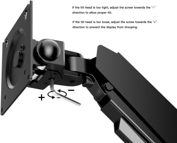 HUANUO 49 inch Ultrawide Monitor Wall Mount, Heavy Duty Screen Arm with Premium Aluminum, Supports up to 44 lbs, Gas Spring Wall Mount Monitor Arm for Height Adjustment, Tilt, Swivel, Rotate - Image 8