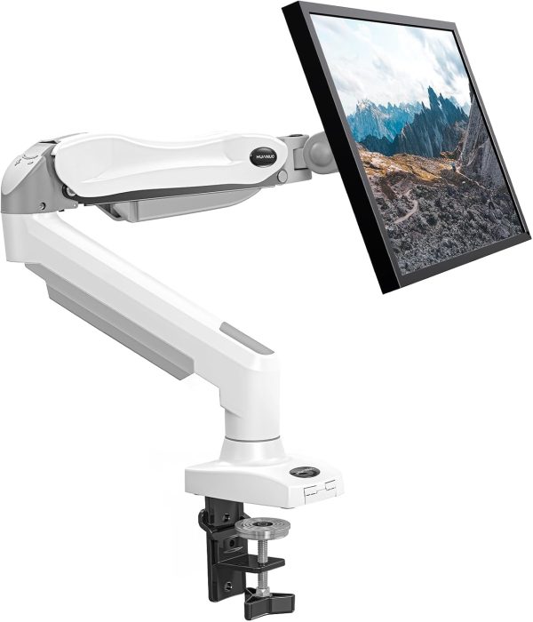 HUANUO Single Monitor Mount, 13 to 32 Inch Gas Monitor Arm, Adjustable Stand, Vesa Mount with Clamp and Grommet Base - Fits 4.4 to 19.8lbs LCD Computer Monitors - Image 7